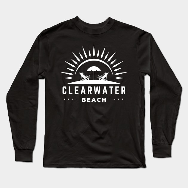 Clearwater Beach Florida Long Sleeve T-Shirt by bougieFire